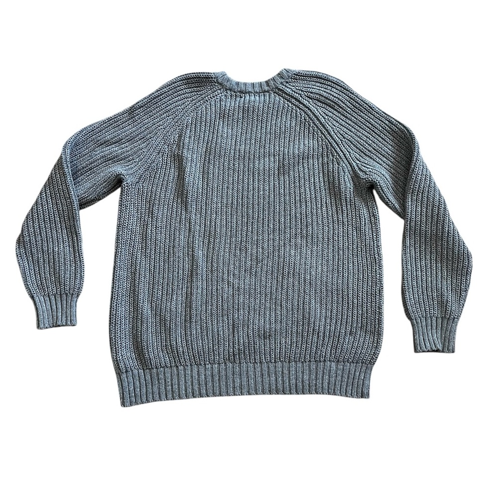 Upwest Men’s Grey Sweater L warm gray knit classy organic cotton - Picture 2 of 9